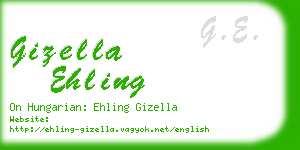 gizella ehling business card